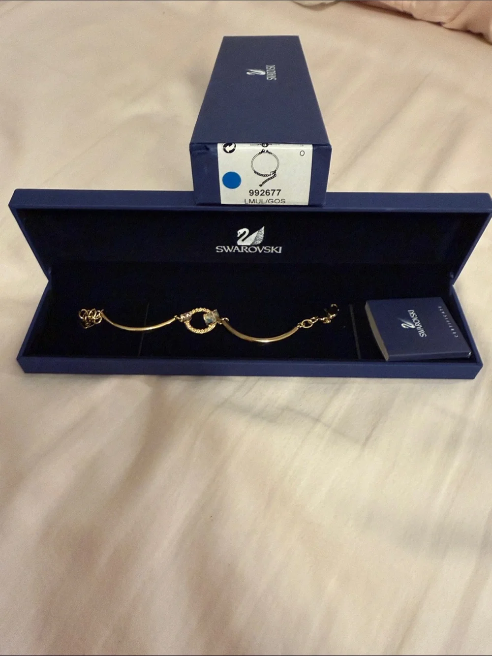 Swarovski Gold and Clear Crystal Circle Bracelet